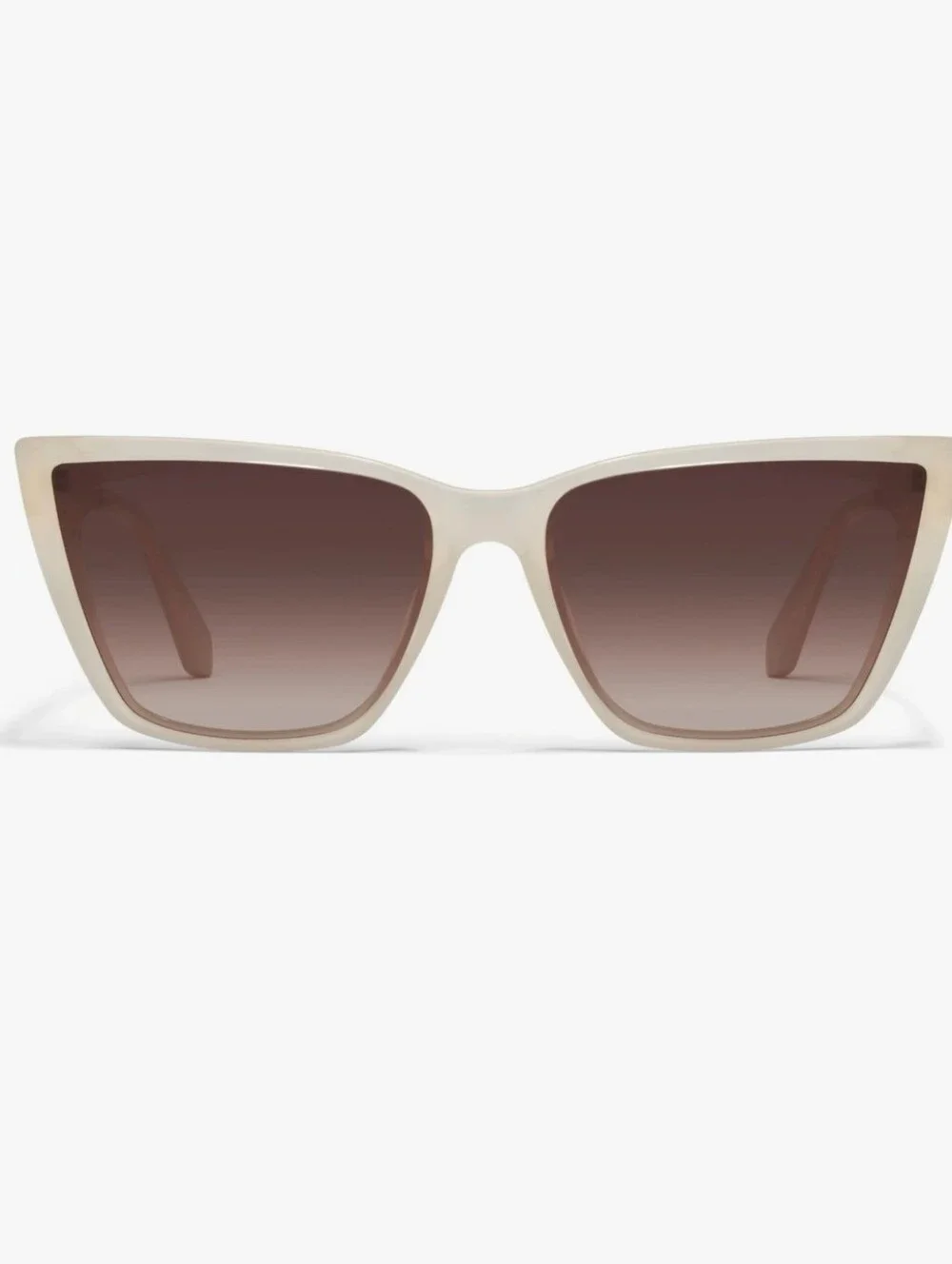 Quay Australia Call The Shots Remixed Cat-Eye Sunglasses- Bone/Brown